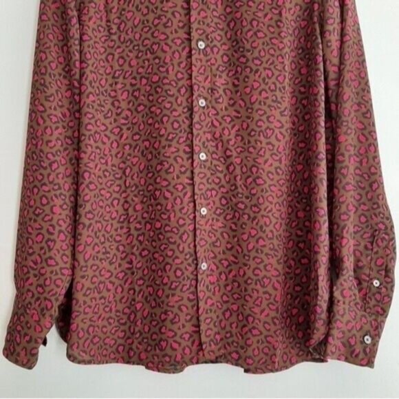 BANANA REPUBLIC | Dillon Classic Fit Animal Print Top Button Down Shirt Sz M - Picture 5 of 8